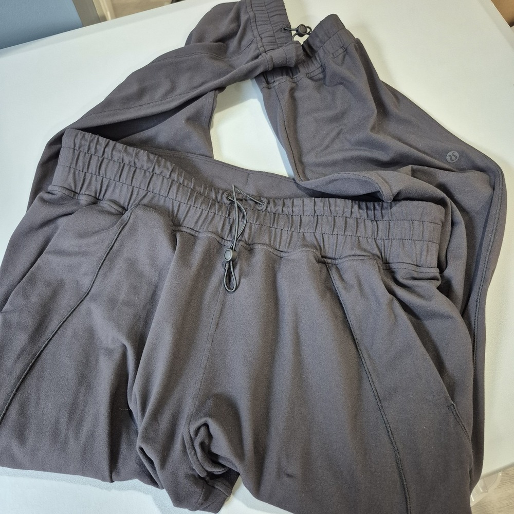 Lululemon Jogger Pants Womens 12 Black Ready to Rulu Cinch Drawcord Soft Lounge